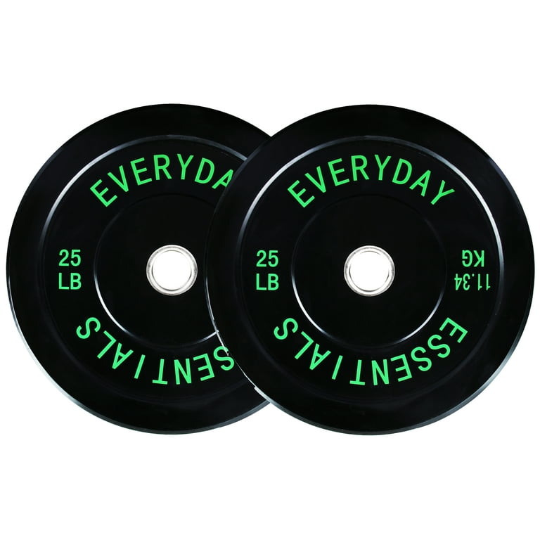 BalanceFrom Olympic Bumper Plate Weight Plate with Steel Hub Black 160 lbs Set Multiple Packages