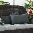thumbnail image 2 of Greendale Home Fashions 19'' x 12'' Reversible Outdoor Throw Pillow, Set of 2, Carbon, 2 of 6