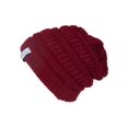 thumbnail image 1 of Crochet Knit Weave Beanie ( 2 PACK ), Burgundy, 1 of 2