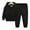 Black, variant on Godderr 2PCS Kids Toddler Clothes Hoodie Tracksuit Outfits for Boys Girls Fall Sweatshirts Set Pullover Sweatshirt Tops  jogging Pants Unisex Set1-11 Years