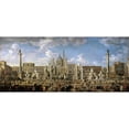 thumbnail image 2 of Panini, Giovanni Paolo 24x13 Black Modern Framed Museum Art Print Titled - Preparation of The Fireworks - Rome, 2 of 4