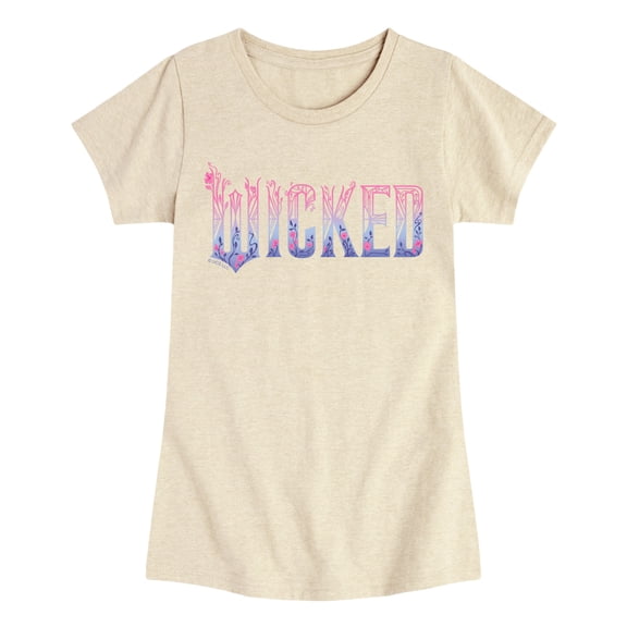 Wicked - Pink Blue Logo - Youth Girls Fitted Short Sleeve T-Shirt