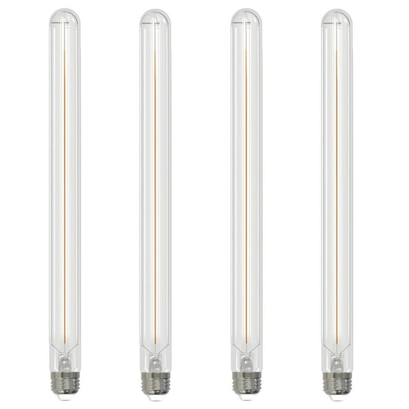 Diodesy- Pack of 4 LED5T9L/27K/15/FIL/3 LED 15 Inch T9 Long Filament Light Bulb, Compatible on All Dimmer, E26 Dimmable, 5 Watt (40W Equiv.), Clear Glass, 2700K Warm White, 400 Lumen, CRI90, UL Listed