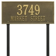 Personalized Whitehall Products Hartford 2-Line Lawn Plaque in Brass