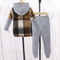 thumbnail image 3 of Children Sweatsuit Set 2 Piece Kids Outfits for Girls Sweatshirt and Sweatpants Set Casual Plaid Prints Long Sleeve Pullover Soft Fall Outfits Set Girls Sweatsuit 4T, 3 of 4