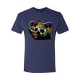 thumbnail image 2 of Neon Technicolor Trippy Party Rainbow Koala | Mens Animal Lover Premium Tri Blend T-Shirt, Vintage Navy, Large, 2 of 4
