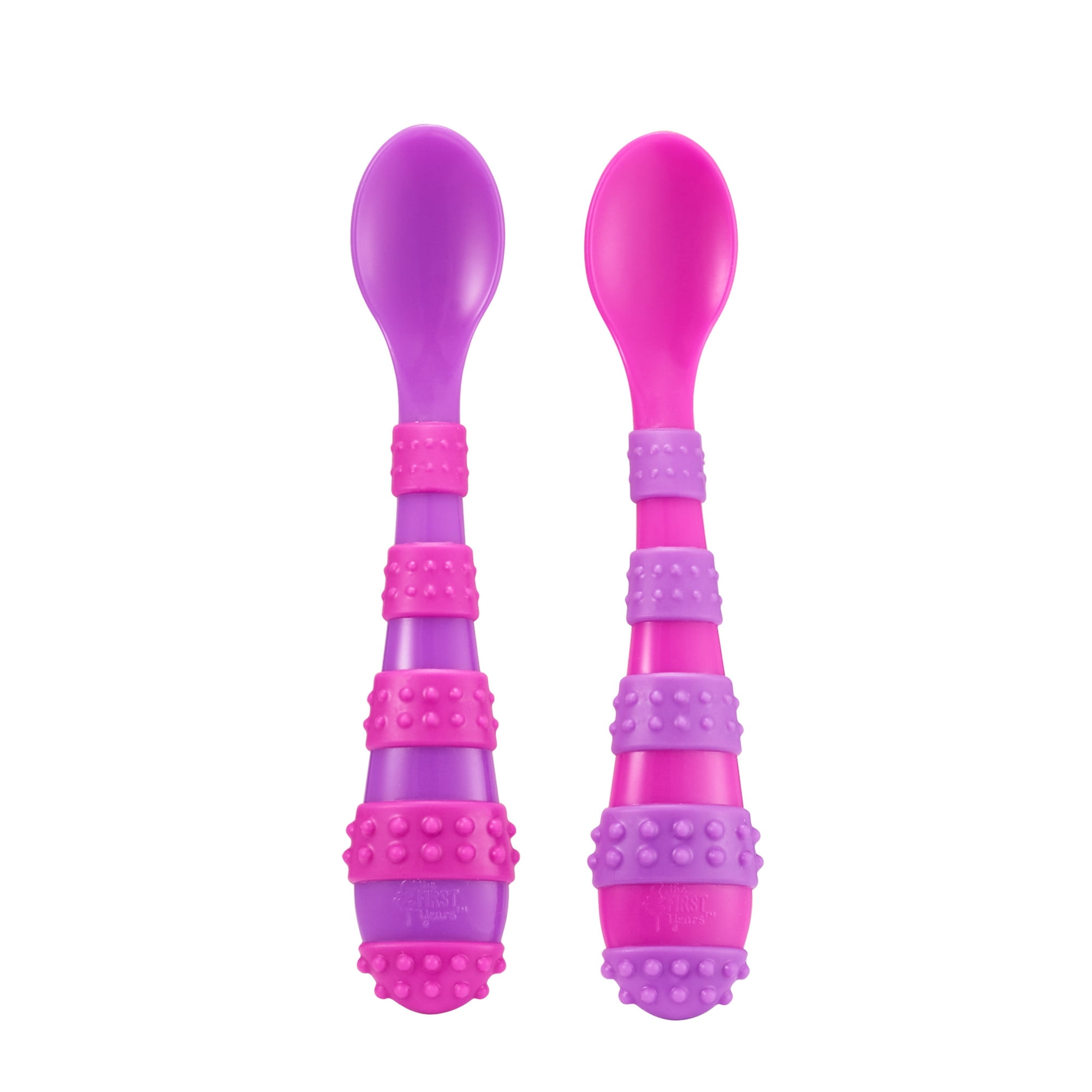 The First Years Grab 'N Grip Spoon Soft Baby Spoons Pink 2 Pk Walmart