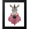 thumbnail image 2 of Nieman, Rachel 12x14 Black Modern Framed Museum Art Print Titled - Zebra in a Zipup, 2 of 5