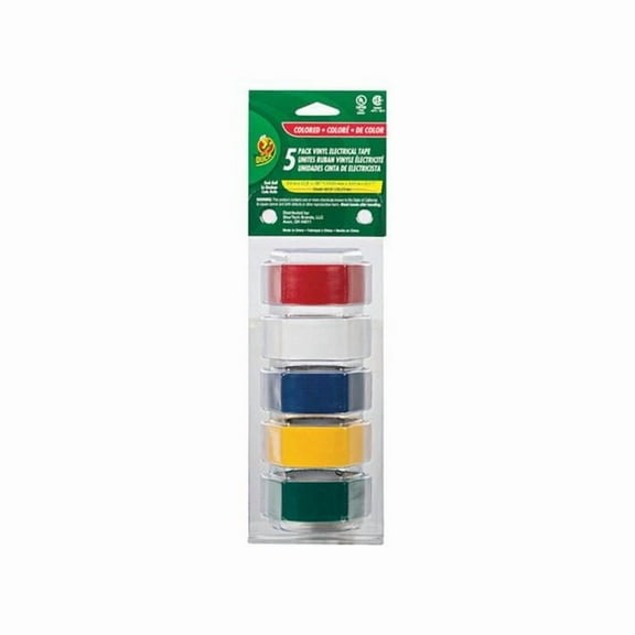 Duck  0.75 in. x 12 ft. Multicolored Vinyl Electrical Tape