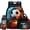 Fire Football, variant on KUIFORTI Capybara Lemon Backpack for Girl School Bag and Lunch Box Kid Backpack Set of 4 Pencil Bags Water Bottle Sleeve for Elementary Primary Middle School Student Supplies