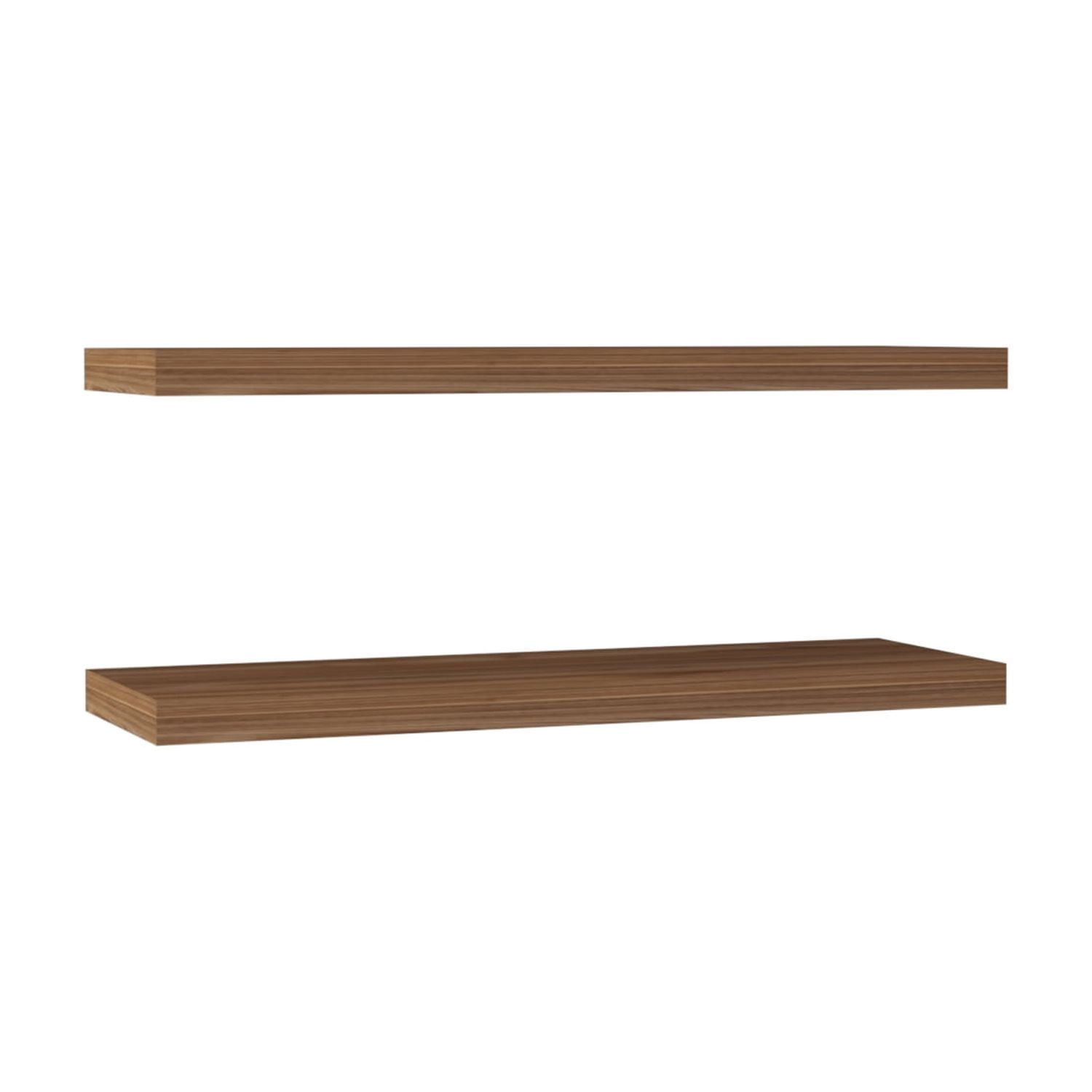 31.5" Wide Floating Shelves Set of 2, Modern Wall Shelves for Bedroom, Bathroom, Living Room (Mahogany)