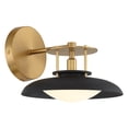 thumbnail image 4 of Gavin 1-Light Wall Sconce in Matte Black with Warm Brass Accents, 4 of 6