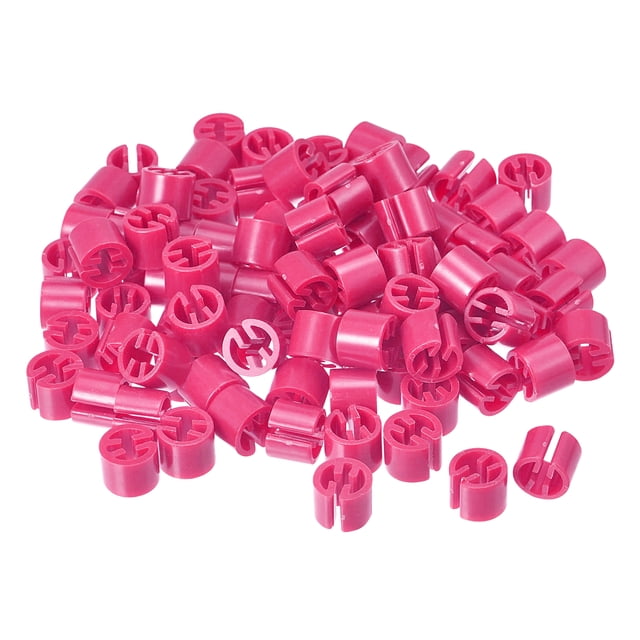 150 piezas de marcadores de perchas en blanco, etiquetas adecuadas para varillas de 3.5 mm, etiqueta de color para perchas de ropa, rojo rosa