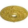 thumbnail image 3 of Ekena Millwork 18"OD x 3 1/2"ID x 1 1/2"P Rose Ceiling Medallion (Fits Canopies up to 7 1/4"), Hand-Painted Rich Gold, 3 of 6