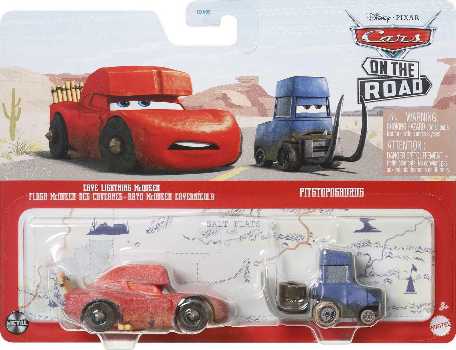 Disney and Pixar Cars 3 2-Pack McQueen & Dino Pitty, 1:55 scale Die-Cast