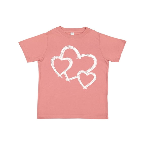 Inktastic Three White Hearts Boys or Girls Toddler T-Shirt