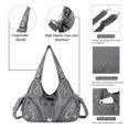thumbnail image 4 of Angelkiss Hobo Shouder Purses for Women Crossbody Bag with Adjustable Long Straps Ultra Soft with Multiple Pockets, 4 of 5