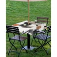 thumbnail image 4 of Outdoor Tablecloth with Umbrella Hole & Zipper, Black Khaki Square Tablecloth 60x60 Inch, Geometric Abstract Retro Art Aesthetic Patio Table Cover Waterproof Table Cloth for Picnic/Party, 4 of 7