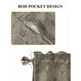 thumbnail image 6 of Beige Boho 2 Panel Kitchen Curtains for Windows, Vintage Floral Abstract Art Ethic Tribe Bathroom Privacy Curtain, Home Décor Window Treatment for Bedroom/Living Room 55"x45", 6 of 6