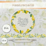 Christian Art Gifts Round 9" Decorative White Ceramic Salad & Dessert ...