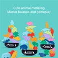 thumbnail image 3 of Equilibrio De Animales De Madera, Bloques De Construcción, Juguetes Montessori, Equilibrio Del Juego De Barco, Educación Infantil Temprana, Regalos Para Niños Yuarrent FN003058-00, 3 of 6