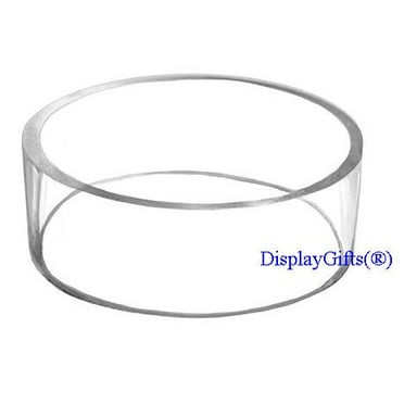 Heavy Duty Acrylic Display Stand Ring – Holds Softballs, Shot Puts, Round Collectibles