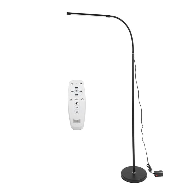 Lámpara de pie LED de hierro ajustable, moderna, para esquina, con control remoto, para dormitorio, sala de estar, oficina