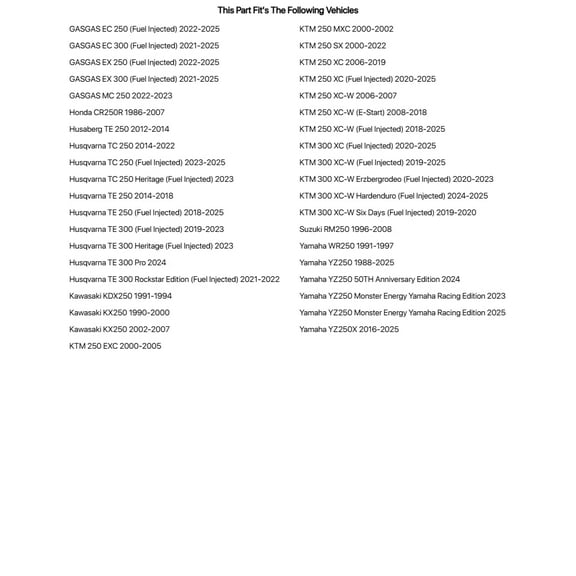 Tusk Piston Replacement Wristpin for Yamaha YZ250X 2016-2024