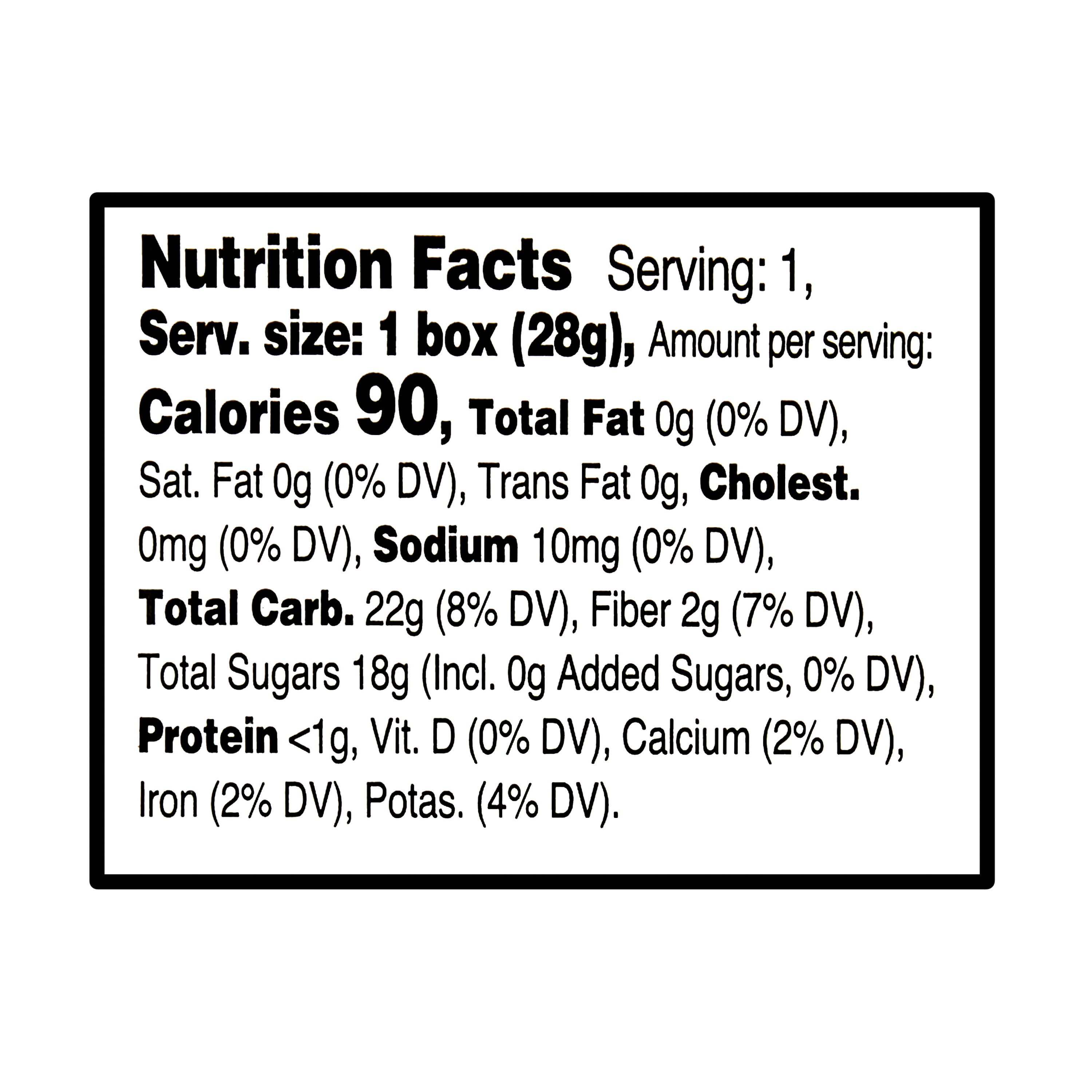 Great Value Sun-Dried Raisins 6 Pack, 6 - 1 oz (28g) Cartons