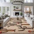 thumbnail image 3 of 5'x7' Area Rugs, Vintage Cactus Indoor Outdoor Area Rug for Living Room Bedroom, Farmhouse Retro Brown Summer Botanical Washable Bathroom Rugs Kitchen Floor Carpet Mats Home Decor Aesthetic, 3 of 8
