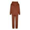 thumbnail image 5 of 2 Piece Sweatsuit Outfits for Women Winter Thick Fleece Sherpa Lined Warm Long Sleeve Hoodies Sweatshirt Casual Sweatpants Tracksuit Lounge Set, 5 of 5