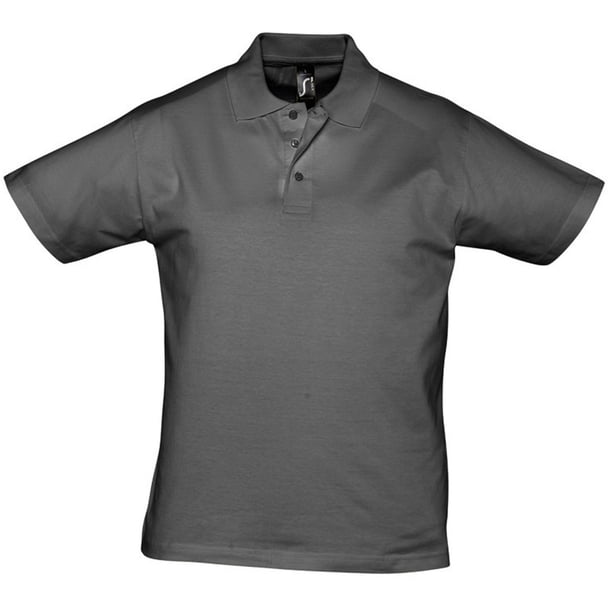 SOLS - Polo de manga corta para caballero/hombre 100% algodón de primera Modelo Prescott - Verano/ Vacaciones (Gris oscuro)