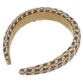 thumbnail image 7 of Unique Bargains 1 Pcs Tweed Padded Headband Fashion Hairband for Woman Non Slip Knitted Check Pattern White, 7 of 7