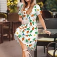 thumbnail image 3 of Fotbe Cute Carrot Vestido Largo de Moda para Mujer, Vestido Tipo Camiseta con Manga Corta y Estilo Casual a Rayas y Bloques de Color, 3 of 6