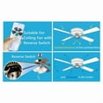 thumbnail image 3 of Universal Ceiling Fan Remote, 3 Speed & Light Dimmer Control for 53T 11T 35T HD5 UC703 pwm25, 3 of 6