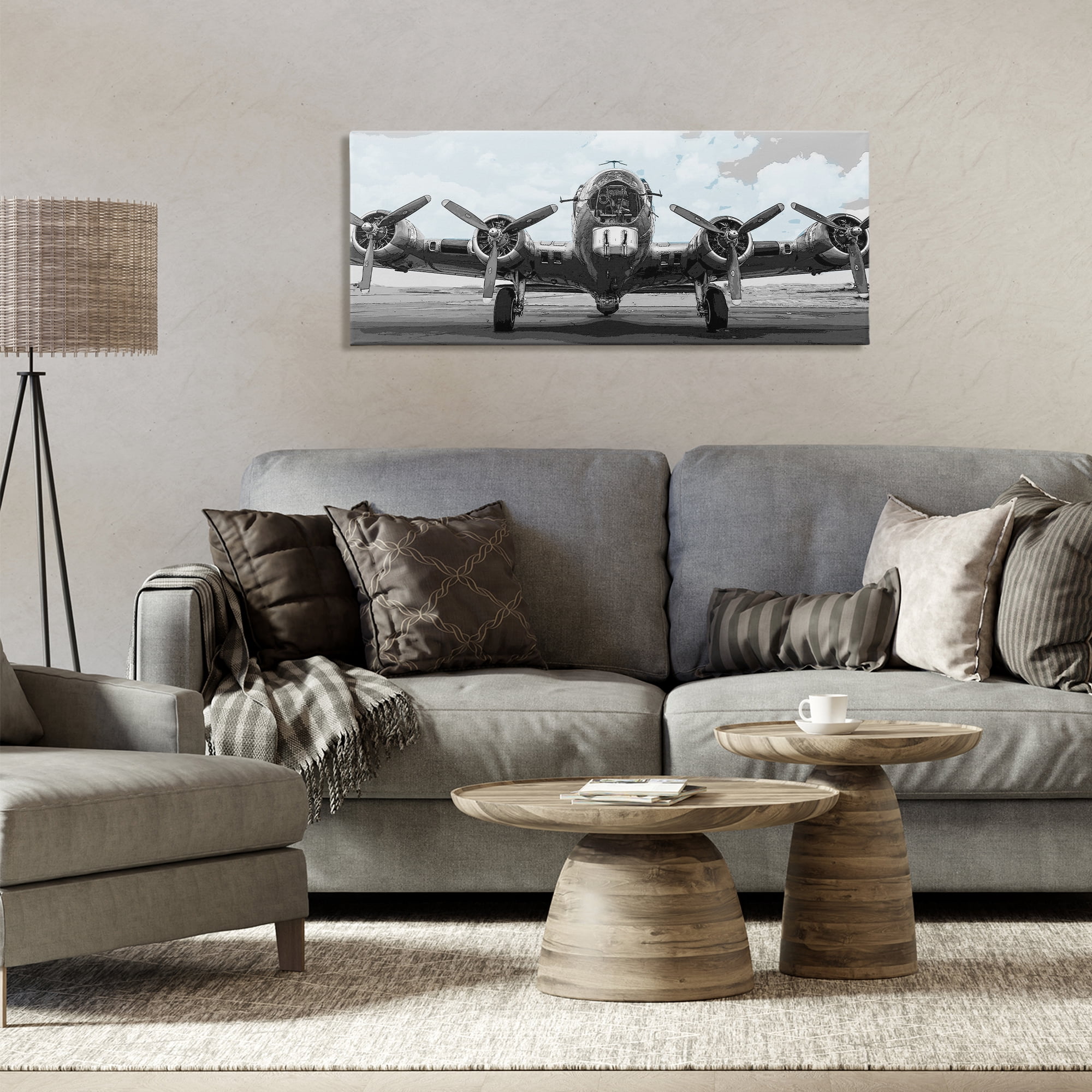 Stupell Industries Historic Aviation Aircraft Canvas Wall Art, design by Kim Allen