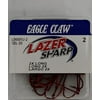 Eagle Claw Lazer Sharp 2X Long Shank Offset Hook, Sea Guard Red, Size 2, 20 Pack