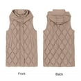 thumbnail image 5 of TrdSipl Long Puffer Vest Women Sleeveless Hooded Puffer Jacket Light Weight Quilted Jackets Winter Warm Full Zip Vest Outerwear, 5 of 6