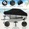 thumbnail image 2 of Autoez Marine Grade 600D Boat Cover Fits 20-22ft V-Hull Runabout Fishing Boat Tri-Hull Pro-Style Bass Boat, 2 of 7