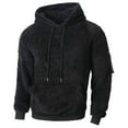 thumbnail image 4 of Long Sleeve Shirts for Men, Mens Sherpa Pullover Fuzzy Hoodies Sweatshirt Plush Spring Hoodie Sweater Tops, 4 of 9