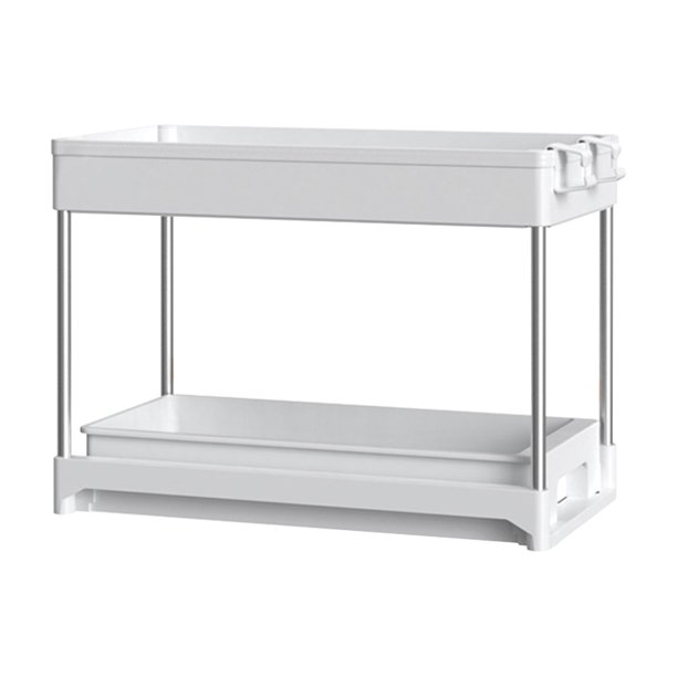 Estante de cesta deslizante de 2 niveles Wdftyju estante de pie extraíble para ahorro de espacio cocina