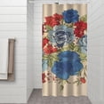 thumbnail image 2 of Pioneer Colorful Floral Shower Curtain for Bathroom Home Decor Bathtubs Waterproof Fabric Curtain with 7 Hooks 36x72in, 2 of 6