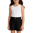 thumbnail image 1 of LIJCC Girls Ruffled Casual Shorts Summer Solid Color Wide Leg Shorts Loose Casual Elastic Waist Versatile Shorts, 1 of 6