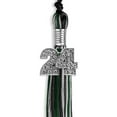 thumbnail image 6 of Endea Graduation Black/Hunter Green/Silver Mixed Color Graduation Tassel with Silver Date Drop, 6 of 10