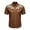 C1-Brown1421, variant on Big Boys Western Shirt Floral Arrow Embroidery Short Sleeve Outdoor Casual Top