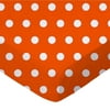 SheetWorld Fitted 100% Cotton Percale Play Yard Sheet Fits BabyBjorn Travel Crib Light 24 x 42, Polka Dots Orange