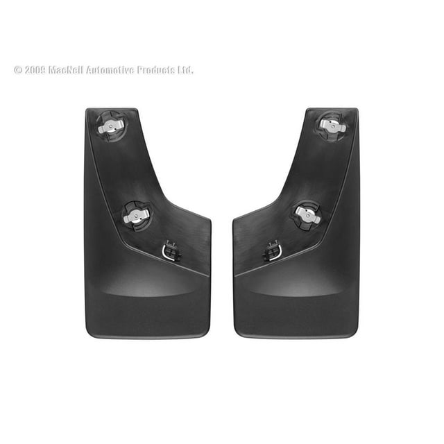 Weathertech Mud Flap 120010 Direct-Fit; Set of 2; Contoured; Without Logo; Black; Thermoplastic; QuickTurn Fastening System