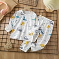 thumbnail image 2 of Zwiiyzr Cotton Pajamas for Toddler Boys & Girls Unisex Baby Clothes Long Sleeve Crewneck Fall Winter 2-Piece Outfit 6M-11Y White, 2 of 3