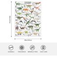 thumbnail image 2 of Watercolor Dinosaur Alphabet Fleece Throw Blanket Ultra Soft Cozy Blooming Decorative Flannel Blanket All Season for Home Couch Bed Chair Travel 40x50in, 2 of 6
