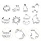 thumbnail image 2 of 9pcs Halloween Stainless Steel Cake Biscuit Cookie Cutter Mold DIY Baking Tool (Random Style), 2 of 3